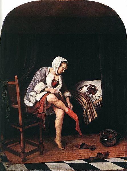 Jan Steen Woman at her toilet oil painting picture